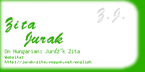 zita jurak business card